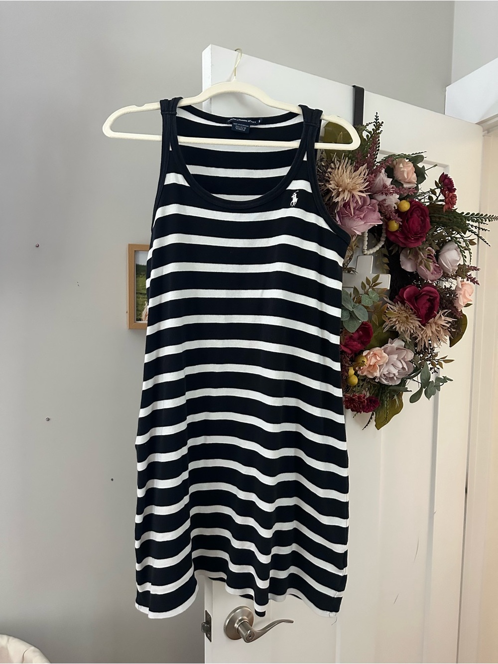 Ralph Lauren Navy and White Striped Tank Dress